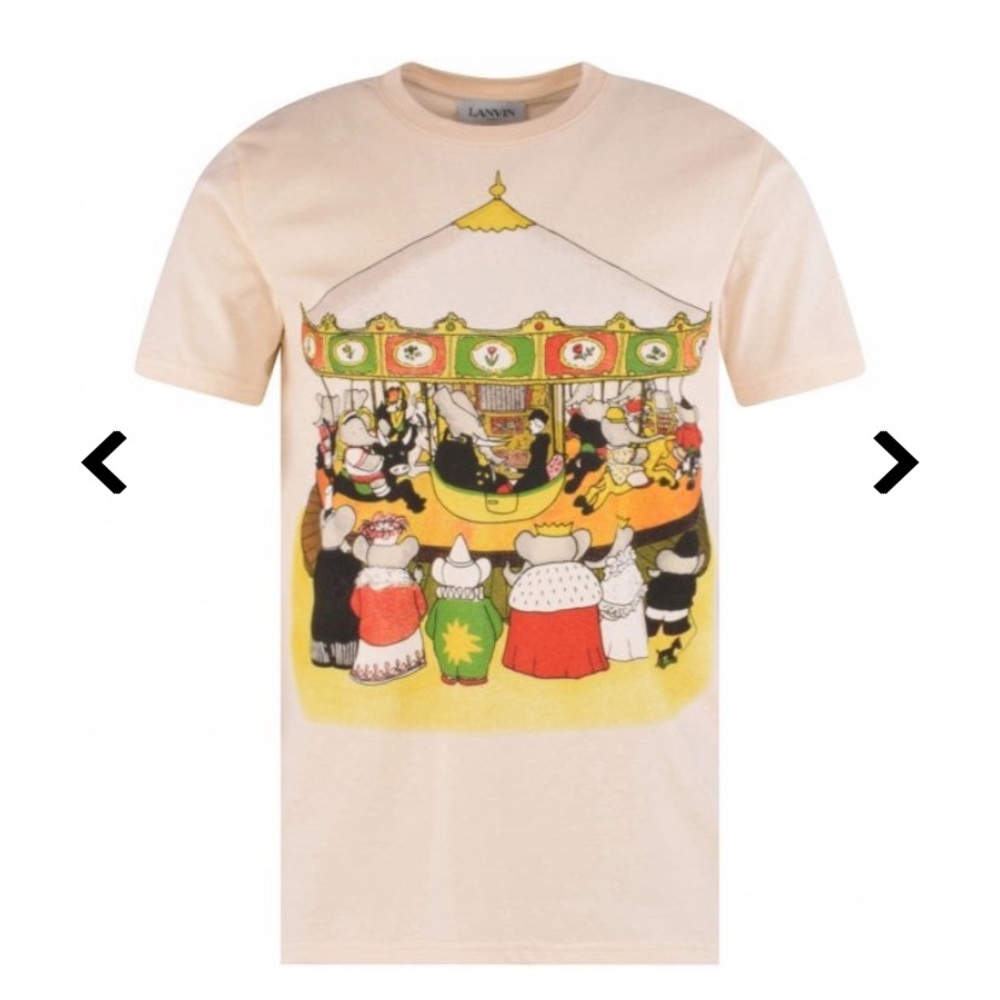 LANVIN Babar Carousel Print Tee Shirt Made In Italy